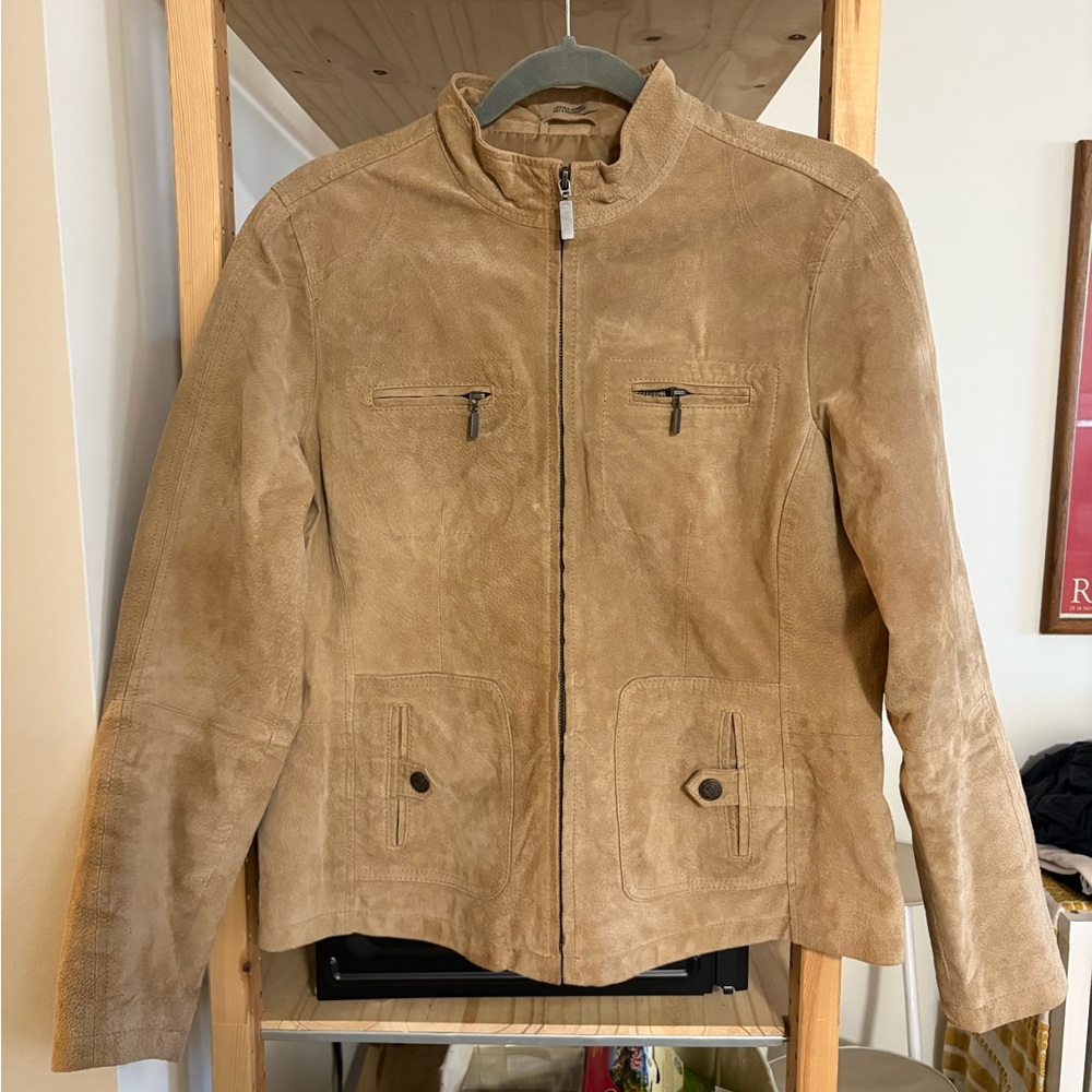 Ruff Hewn Women's Light Brown Suede Jacket